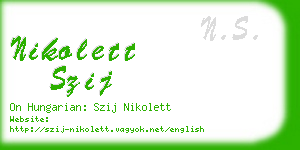 nikolett szij business card